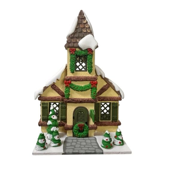 Department 56 Hide A Way Hollow Christmas Village Set 3 Cabin, Chapel, Cottage - Picture 12 of 16